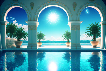 Swimming Pool in Luxury Hotel