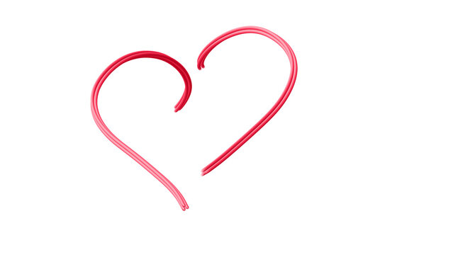 png image of a heart created from two separate lines