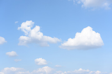 Naklejka na ściany i meble White cloud on the blue sky at a beautiful time of the day