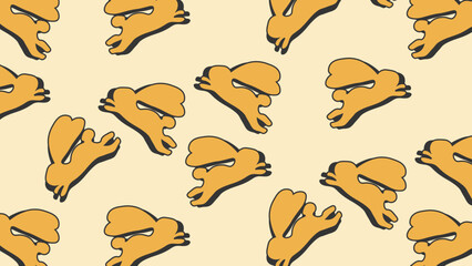 rabbit pattern design abstract background