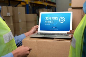 Software update on computer for modish version of device software upgrade