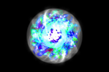 エネルギーボール　カラフル　CG　背景　壁紙
