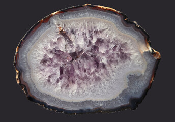 purple crystalline cluster quartz mineral rock specimen