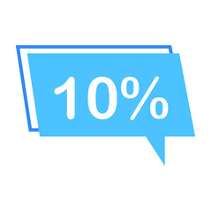 Off 10. Template with discount. Sale offer price sign. Price label. Vector illustration.