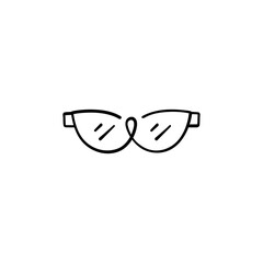 Eyeglasses Line Style Icon Design