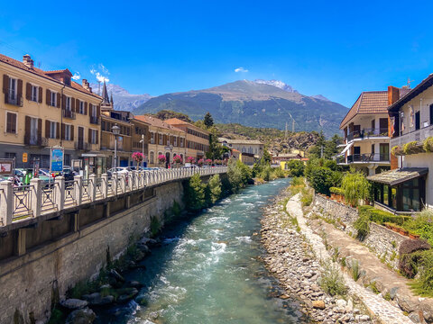 Susa street views in the Metropolitan City of Turin, Piedmont, Italy