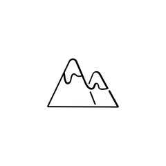 Mountain Line Style Icon Design