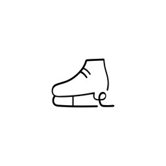 Ice Skating Shoes Line Style Icon Design