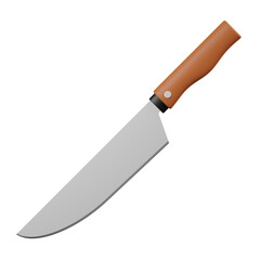 Knife 3D Illustration. Knife 3D Icon.