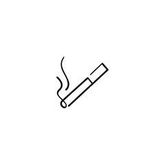 Smoking Area Line Style Icon Design
