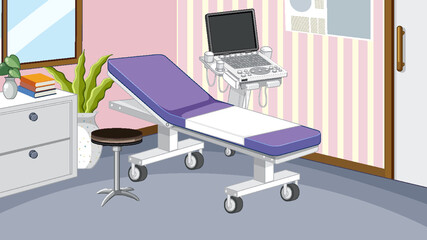 Hospital room template for pregnancy ultrasound