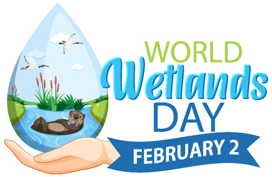 World wetlands day on February icon