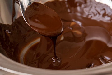 湯煎したチョコレートのテクスチャー　chocolate