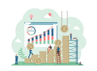 Long-term investment vector illustration