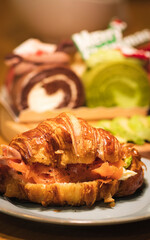 salmon avocado croissant