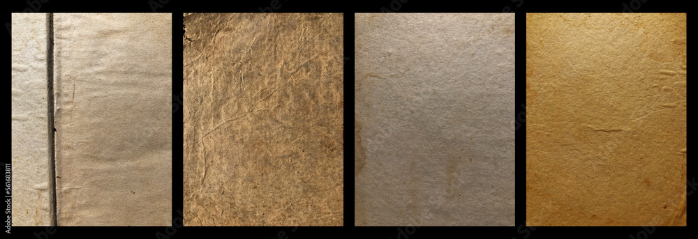 Poster set of old paper texture for background