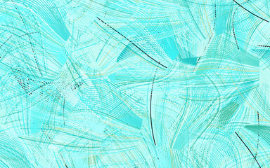 Light Green vector template with chaotic shapes.