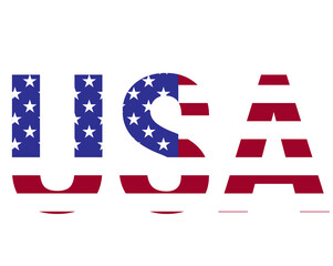Made in USA. Composition with American flag for badges, labels, pins, etc.