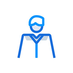 Client business people icon with blue duotone style. Customer, service, user, marketing, sign, consumer, people. Vector illustration
