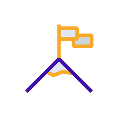 Success business people icon with purple and orange duotone style. Corporate, currency, database, development, discover, document, e commerce. Vector illustration