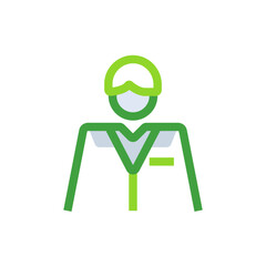 Boss business people icon with green duotone style. Person, manager, people, office, leader, team, businessman. Vector illustration