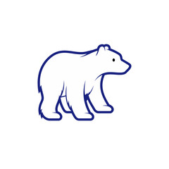 Cute POlar Bear Cub logo Design
