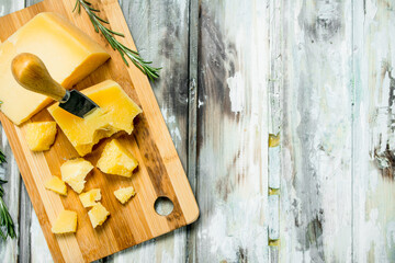 Parmesan cheese with fragrant rosemary.