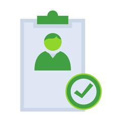 Authentication business people icon with green outline style. security, secure, access, safety, privacy, password, authentication. Vector Illustration