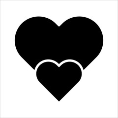 icon heart on a white background. love vector illustration