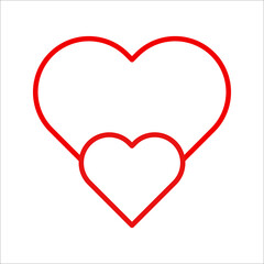 icon heart on a white background. love vector illustration