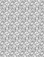 Fototapeta premium Black and white abstract geometric pattern