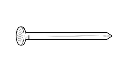 The best iron nail outline icon, vector illustration in trendy style. Editable graphic resources for many purposes.