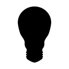 The best light bulb silhouette, vector illustration in trendy style. Editable graphic resources for many purposes.