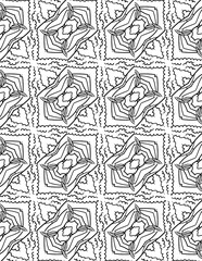 Fototapeta premium Black and white abstract geometric pattern