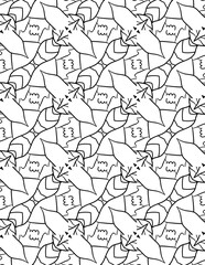 Black and white abstract geometric pattern