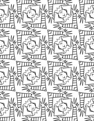 Black and white abstract geometric pattern