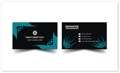 Modern Business Card - Creative and Clean Business Card Template. Luxury business card design template. Elegant dark back background ,Vector illustration.