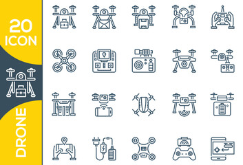 DRONE ICON SET DESIGN