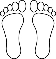 foot vector icon, flat design illustration on white background..eps