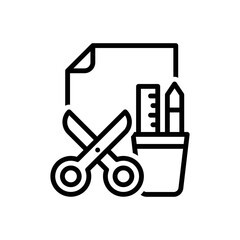 Black line icon for crafts