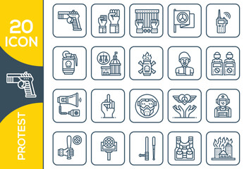 PROTEST ICON SET DESIGN