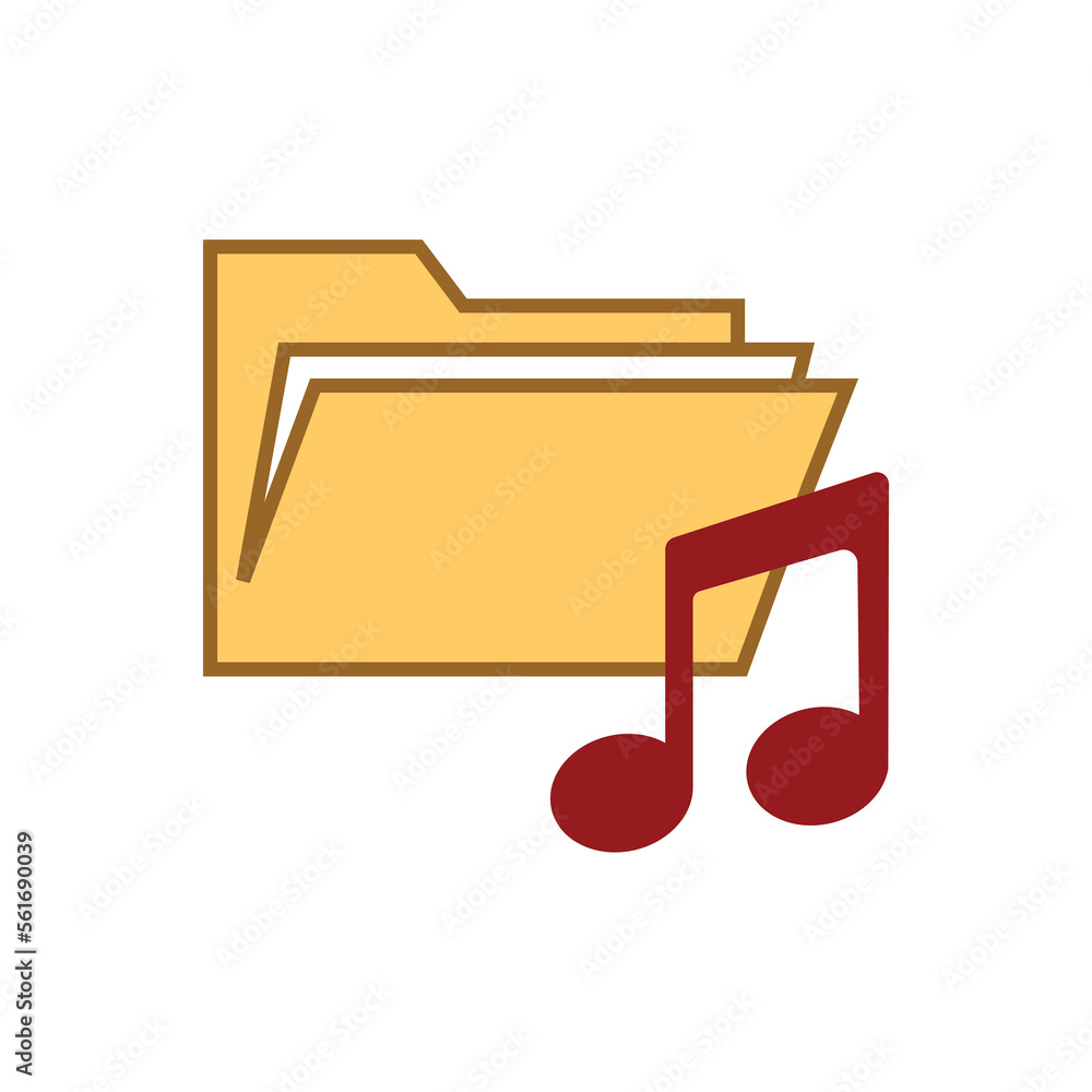 Poster trash delete folder icon flatmusic folder icon. simple icon for websites, web design, mobile app, in