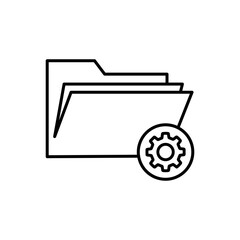 Document icon isolated on white background. Folder symbol modern, simple, vector, icon for website design, mobile app, ui. Vector Illustration