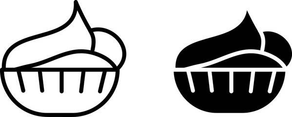 Cupcake icon sign vector,Symbol, logo illustration on white background..eps