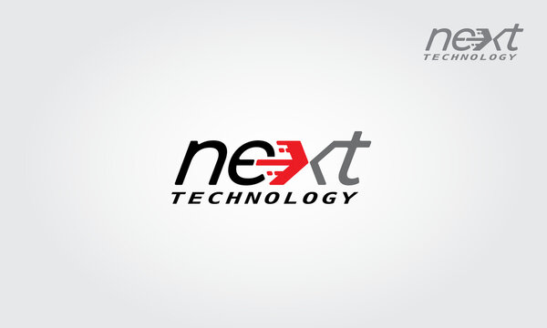 Next Technology Vector Logo Design. Marketing Business Logos Designs Templates. 