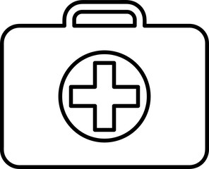 Nursing Bag icon, flat design illustration on white background 