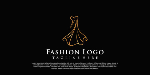 Boutique logo design simple concept Premium Vector
