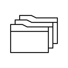 Document icon isolated on white background. Folder symbol modern, simple, vector, icon for website design, mobile app, ui. Vector Illustration