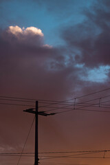 Wallpaper of the sky and lines