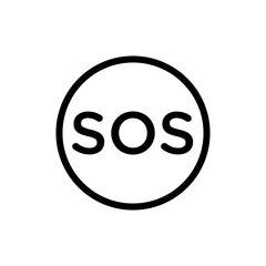 SOS icon vector logo design template